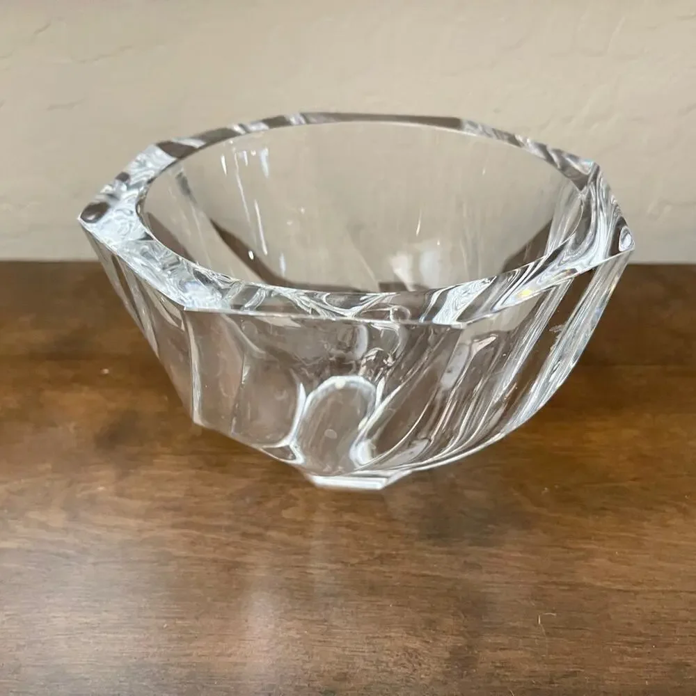 Vintage Orrefors Sweden Crystal glass bowl Kosta Boda 8